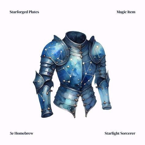 A pristine armor befitting a great knight! . . . #starforged #starlightsorcerer #dnd5e #homebrew5e #armor #magicarmor Dnd Heavy Armor, Armor Rpg, Mythical Items, Mage Armor, Dnd Armor, Dnd Resources, Mythical Armor, Magic Armor, Dnd 5