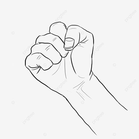 Closed Hands Drawing, Fisted Hand Drawing, Hand Drawing Template, Punch Hand Drawing, Hand Punch Drawing, Closed Hand Drawing, Hand Gestures Drawing, Wrist Drawing, Fist Drawing