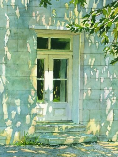 Shadow Painting, Watercolor Architecture, Dappled Light, Watercolour Inspiration, Shadow Art, Building Art, 수채화 그림, Watercolor Landscape Paintings, Watercolor Artists