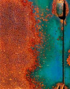 Rust | さび | Rouille | ржавчина | Ruggine | Herrumbre | Chip | Decay | Metal | Corrosion | Tarnish | Texture | Colors | Contrast | Patina | Decay | Copper Colour Scheme, Orange Color Palettes, Living Room Orange, Living Room Color Schemes, Trendy Living Rooms, Rusted Metal, Orange And Turquoise, Blue And Orange, Room Paint