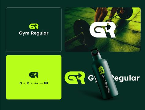 Gym Regular - logo design by Hicham Nasri on Dribbble Gym Logo Design Graphics, Fitness Logo Ideas, Logo Academia, Trailer Logo, Ideal Logo, Personal Trainer Logo, Logo Design Set, Gym Logo, Digital Painting Techniques