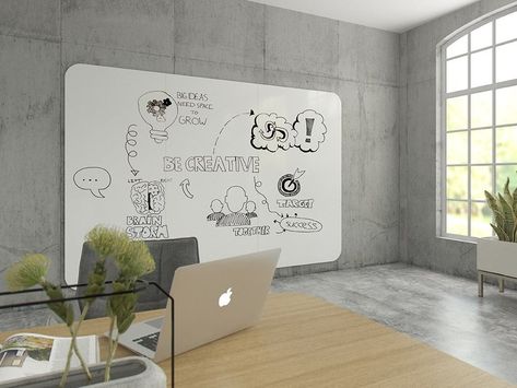 Wall-mounted magnetic metal office whiteboard CHAMELEON WALL by Made Design Office Whiteboard Wall, Creativity Room, Meeting Room Design Office, Meeting Room Design, Whiteboard Wall, Campus Design, Office Whiteboard, Office Meeting Room, Marker Board