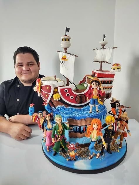 One Piece Birthdays, One Piece Characters, One Piece Theme, Bts Cake, Anime Cake, One Piece Funny, Anime Crafts, One Piece Pictures, Cakes For Boys