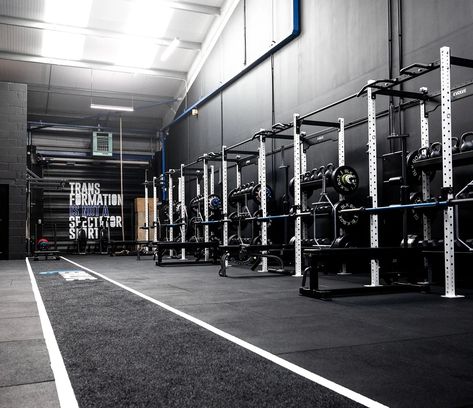 BLK BOX: Facility Spotlight 🔎 - Evolve Health & Performance Day two of our facility spotlight, and today we're shining a light on @evolvehealthandperformance. The white racks on the black walls make for a great-looking space! 🔥 #BuiltBetter #BLKBOX #facility Fitness Apps Design, Gym Reception, Backyard Gym, Boutique Fitness, Black Rack, Gym Setup, Gym Studio, Apps Design, Fitness Boutique