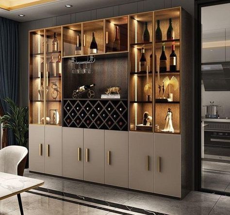 Modern Bar Cabinets For Home, Crockery Unit Design Dining Rooms, Dining Room Glam, Crockery Cabinet Design, Crockery Cabinet, Crockery Unit Design, Crockery Design, Home Bar Cabinet, Home Bar Rooms