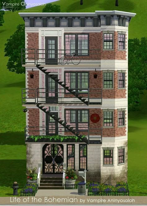 Sims 2 House, Mods Sims 4, Lotes The Sims 4, Sims 4 Challenges, Eye Contacts, Sims 4 House Plans, Sims 4 House Building, City Layout, Sims 4 House Design