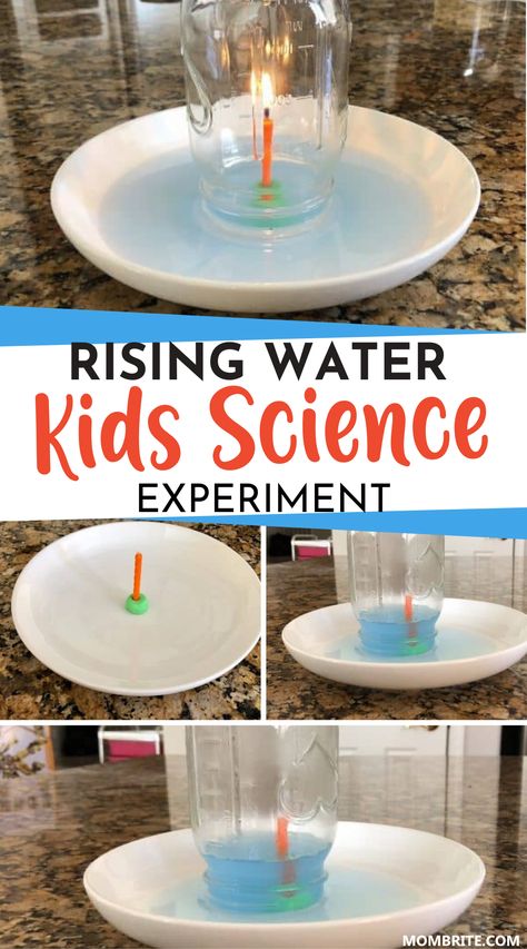 Candle In Water, Crafts For Kids At Home, Kids Science Experiment, Vetenskapliga Experiment, Aktiviti Tadika, Water Experiments, Science Experiment For Kids, Water Kids, Science Week