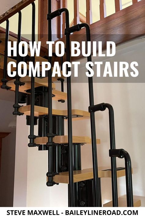 Few homes offer enough room for a full-size staircase leading to the #attic, and that’s why an entire industry of compact attic stair systems has emerged. #stairs Attic Stair, Compact Staircase, Compact Stairs, Loft Stairs Ideas, Flex Room Ideas, Staircase Kits, Outside Stairs, Attic Staircase, Finished Attic