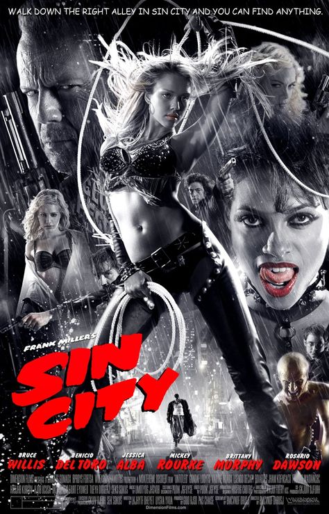 Sin City 2005, Sin City Movie, Iconic Movie Posters, Best Movie Posters, Image Film, Frank Miller, Movie Covers, Cinema Posters, Movie Poster Art