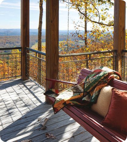 Cottage Journal, Wooden Deck, Mountain Cottage, Best Seasons, Autumn Beauty, The Deck, The Cottage, Autumn Cozy, Autumn Aesthetic