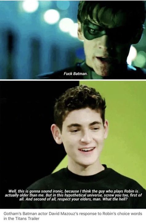 David Mazouz. So much love. Titans Show, Batman Actor, David Mazouz, Gotham Series, Batfamily Funny, Gotham Tv, Superhero Memes, Gotham Batman, The Titans