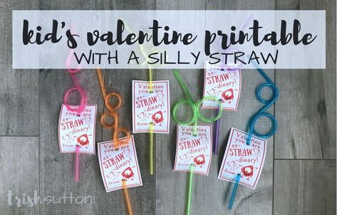 Kids Valentine Printable Silly Straw ex-STRAW-dinary Fun Straw Valentine, Valentines Date Ideas, Glow Bracelets, Best Valentine Gift, Class Valentines, Valentine Gifts For Kids, Free Printable Tags, Printable Valentines Cards, Preschool Valentines