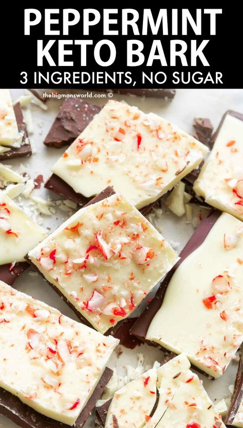 Peppermint Bark Cookie, Peppermint Bark Recipes, Low Carb Christmas, Yummy Christmas Treats, Easy Candy Recipes, Sugar Recipes, Keto Holiday, Keto Christmas, Keto Candy