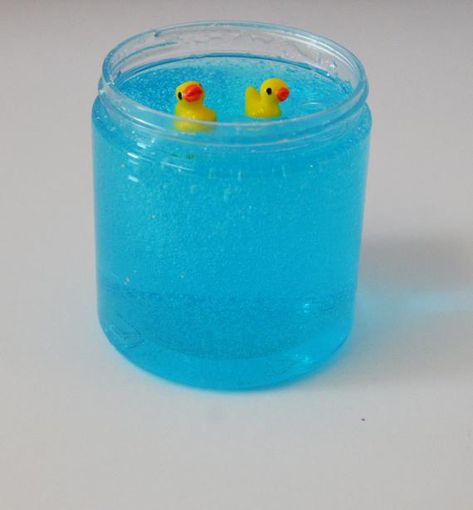 Rubber Ducky Slime Blue Water Slime with Ducks Duck Slime | Etsy Slime Buisness, Cheap Slime, Stretchy Slime, Slime Clear, Fun Slime, Water Slime, Slime Ideas, Pretty Slime, Slimy Slime