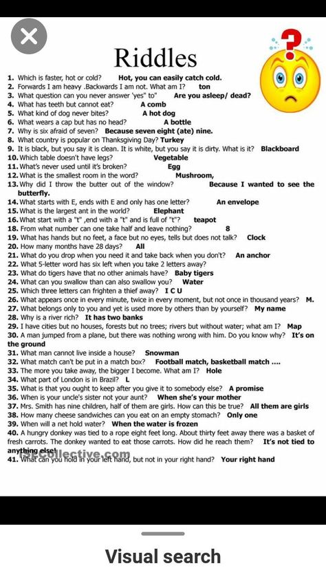 Interesting Riddles With Answers, Riddled With Answers, Science Riddles With Answers, Cool Riddles, Riddles You Know, Riddles To Ask Your Friends, Riddle Games For Adults, Hard Riddles With Answers Brain Teasers, Dnd Riddles With Answers