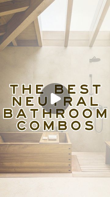 Loren Kreiss on Instagram: "Want to know the best simple and stunning neutral bathroom combinations? Let me know your favorite.

#bathroomrenovation #interiordesigninspiration #bathroomdesign #neutralinteriors #neutralpaint #bathroomgoals #luxurybathroom #interiordesignideas" Neutral Colour Bathroom Ideas, Bathroom Combinations, Loren Kreiss, Simple Bathroom Designs, Bath Stuff, Neutral Bathroom, Bathroom Goals, Neutral Paint, Neutral Interiors