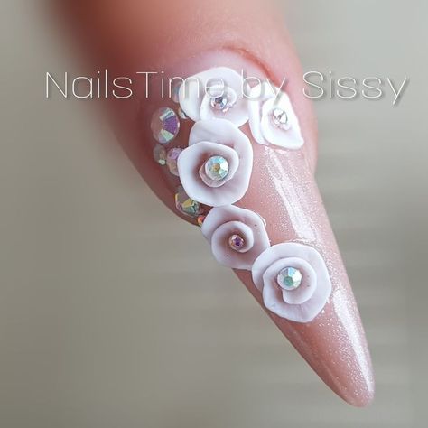 Nail Designs Flowers, 4d Nail Art, Nail Art Printer, Deco Nails, Nails Rose, Quick Nail Art, 3d Nail Art Designs, Animal Nail Art, Art Deco Nails