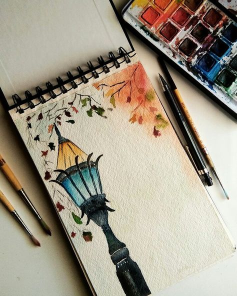 Watercolour simple easy watercolour colourful.  Instagram - @aanushkagrawal.  Art page ig: @artbyanushkaa Asthetic Drawings Watercolor, Watercolour Simple Painting, Asthetic Sketches Art Easy, Sketch Book Ideas Aesthetic Colourful, Simple Watercolour Ideas, Watercolour Art Ideas Easy, Instagram Art Page Ideas, Watercolour Art Aesthetic, Colour Pencil Art Sketches