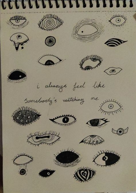 Meaningful Eye Drawings, Creative Eye Drawings Weird, Dark Drawing Ideas For Beginners, Eyes Drawing Trippy, Scary Eyes Drawing, Aestethic Drawing, Jungle Book Tattoo, Eye Doodles, Lifeless Eyes