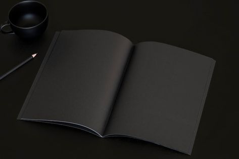 Black notebook, black cup of coffee and ... | Premium Photo #Freepik #photo #open-notebook #blank-notebook #note-book #diary-book Iphone Wallpaper Fire, Wallpaper Fire, Open Notebook, Blank Wallpaper, Photography Name Logo, Book Texture, Black Notebook, Book Background, Diary Book