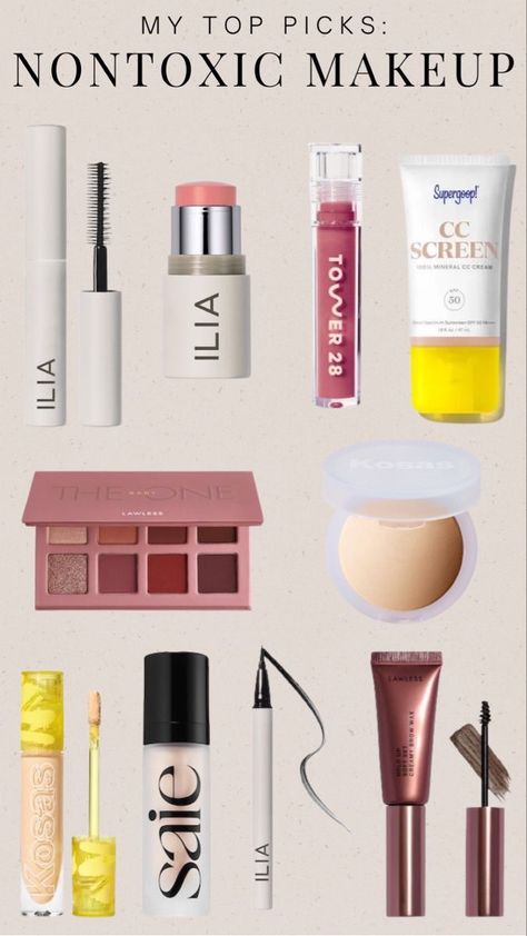 clean makeup products Clean Makeup Brands At Ulta, Natural Makeup Brands Products, Nontoxic Hair Products, Clean Make Up Products, All Natural Makeup Brands, Best Non Toxic Makeup, Best Clean Makeup Brands, Clean Skincare Products, Clean Beauty Brands