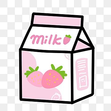 Strawberry Milk Tattoo, Strawberry Milk Drawing, Food Drawing Sketches, Drinks Drawing, Milk Clipart, Clipart Strawberry, Drawn Strawberry, Strawberry Vector, Milk Drawing