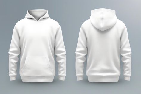 Hoody Designs, Hoodie Back View, Clothes Mockup Free, Mock Up Hoodie, Plain White Hoodie, Hoodie Mockup Free, Hoodie Front And Back, Mockup Camisa, Hoodie Template