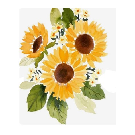 Formal Elements Of Art, Sketch Rose, Sunflower Sketches, Modern Floral Art, Sunflower Watercolor Painting, Rose Line Art, Loose Watercolor Flowers, Simple Oil Painting, Watercolor Sunflowers