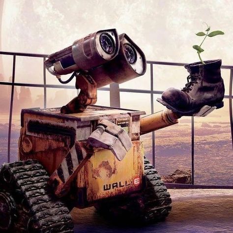 Walle Y Eva, Walle And Eva, Wall E Eve, Cute Minions, Tree Tattoo Designs, Pix Art, Wall E, Pinturas Disney, A Robot