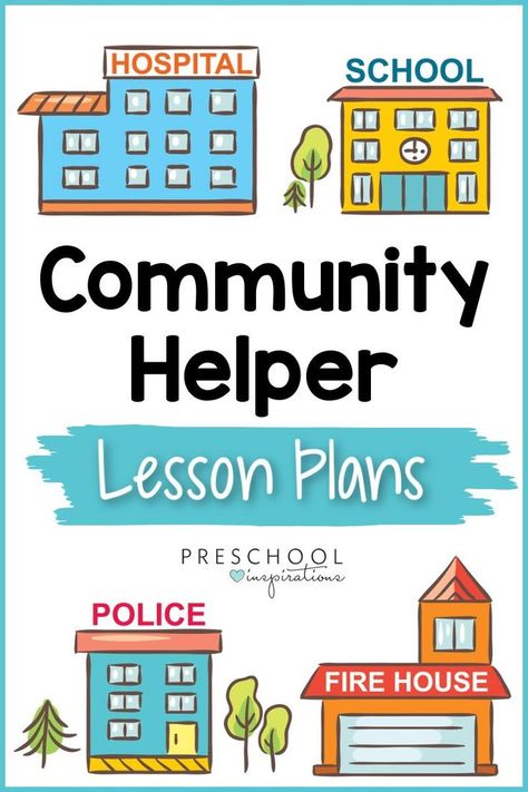 Preschoolers are fascinated with community helpers, making this a perfect preschool theme! Make planning easy with these ready-made lesson plans, along with hands-on learning activities, crafts, and more! Prek Community Helpers, Community Helpers Lesson Plan, Community Helpers Week, Preschool Community Helpers Theme, Lesson Plans For Preschool, Community Helpers Preschool Crafts, Community Helper Lesson, Community Helpers Kindergarten, Preschool Social Studies