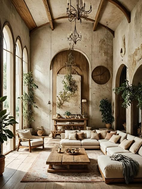 Facebook Mediteran House, Mediterranean Revival Architecture, Modern Hacienda, Mediterranean Interior Design, Mediterranean Revival, Concrete Effect Paint, Cool Room Designs, Spanish Decor, Old Stone Houses