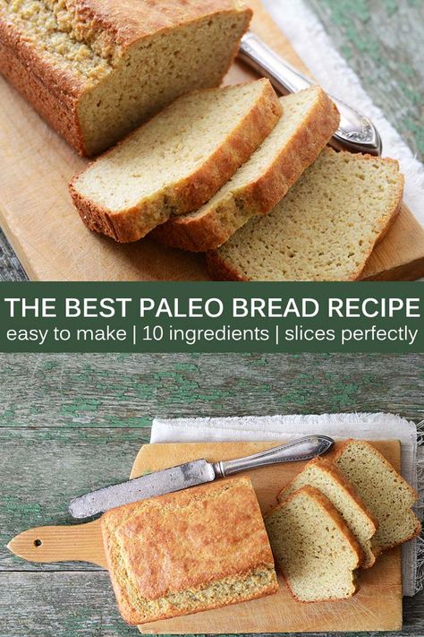 Paleo Bread Recipe Easy, Best Paleo Bread Recipe, Paleo Sandwich Bread, Paleo Sandwich, Paleo Bread Recipe, Yeast Free Breads, Gluten Free Yeast Free, Grain Free Bread, Paleo Bread