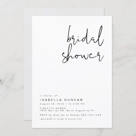 Edgy Bridal, Simple Bridal Shower, Contemporary Bridal, Black And White Wedding Invitations, Modern Bridal Shower, Classic Wedding Invitations, Simple Wedding Invitations, Create Your Own Invitations, Modern Wedding Invitations