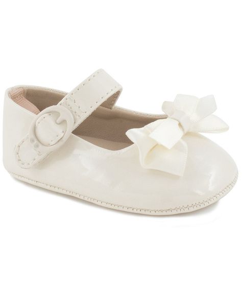 Baby Deer White Patent Skimmer Crib Shoes#White, #Deer, #Baby Dillards Shoes, Deer Dress, Crib Shoes Girl, Deer Girl, Fancy Bows, Deer Baby, Ballerina Slippers, Ballerina Girl, Girls Shoes Kids