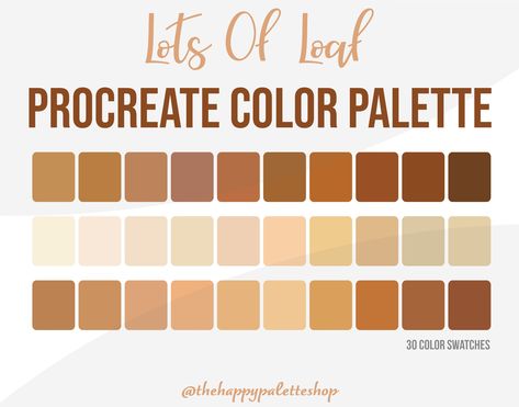 Cottagecore Color Palette, Food Palette, Procreate Pocket, Procreate Palette, Procreate Color Palette, Autumn Art Print, Create Color Palette, Fall Palette, Color Boards