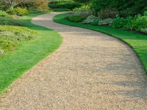 Garden Path Gravel, Self Binding Gravel Path, Gravel Paths In Gardens, Gravel Walkways Paths, Gravel Pathway Ideas, Gravel Garden Path, Garden Gravel, Gravel Walkway, Gravel Pathway