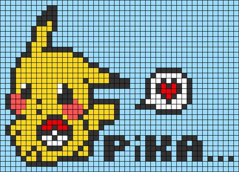 Alpha pattern #53179 | BraceletBook Pixel Art Pokemon Pikachu, Pixel Art Pikachu, Pikachu Cross Stitch Pattern, Pikachu Cross Stitch, Pokemon Cross Stitch Patterns, Pokemon Cross Stitch, Pikachu Pikachu, Pokemon Bead, Crochet Pokemon