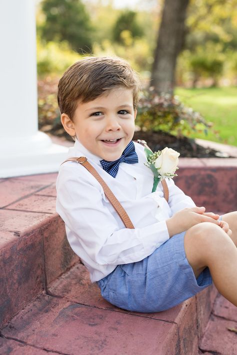 Suspenders Ring Bearer, Outfit Navy, Unique Engagement Rings Rose Gold, Vintage Engagement Rings Art Deco, Wedding Ring Bearer, Bearer Outfit, Ring Bearer Outfit, Dfw Wedding, Art Deco Wedding