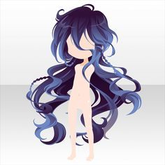 Chibi Hair, Anime Long Hair, Pelo Anime, Anime Hairstyles, Manga Hair, Hair References, Hair Sketch, Have Inspiration, Cocoppa Play