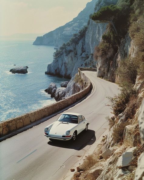 Thelma and Louise Amalfi Coast version 💫 #getawaycar Porsche Italy Aesthetic, Sept Wallpaper, Amalfi Aesthetic, Amalfi Coast Aesthetic, Thelma And Louise, Italy Sea, Traveling Aesthetic, Italian Coast, Pretty Views