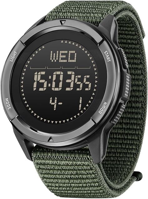 Amazon.com: DIDITIME Military Watches for Men, North Edge Outdoor Tactical Watches for Men, Mens Watches with Compass, Metronome, Pedometer, Lightweight Carbon Fiber Watch Green : Clothing, Shoes & Jewelry Digital Watches For Men, Tactical Watch, Compass, Carbon Fiber, Swimming, Sports, Black