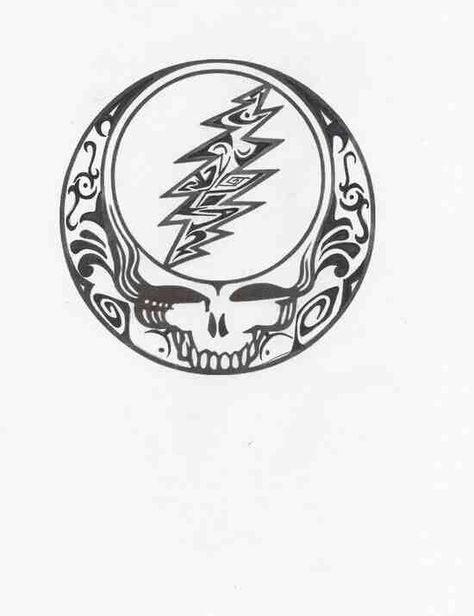 Steal Your Face Art, Steal Your Face Tattoo, Grateful Deadhead Art, Printable Tattoo Designs Stencil, Disc Dyeing, Grateful Dead Tattoo, Stay Grateful, Grateful Deadhead, Printable Tattoos