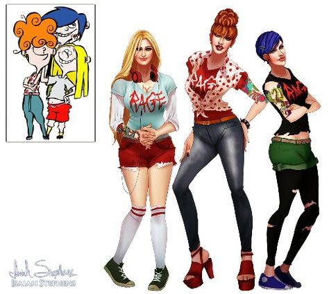 Kankers Lee Marie and May -Ed Edd n Eddy Ed And Eddy, Popular Cartoon Characters, 90s Cartoon Characters, Cartoon Characters As Humans, Childhood Cartoons, Kids Cartoon Characters, Realistic Cartoons, Ed Edd N Eddy, Ed Edd