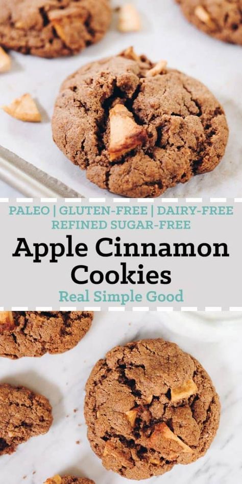 Apple Cinnamon Cookies, Gluten Free Apple Recipes, Paleo Apple, Paleo Cookies, Paleo Recipes Dessert, Cinnamon Cookies, Paleo Sweets, Cinnamon Apple, Autumn Inspired