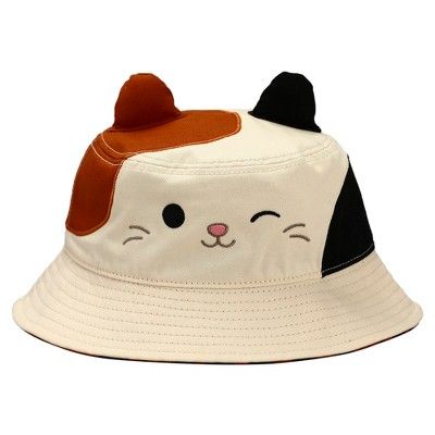 Cat Bucket Hat, Cute Bucket Hats, Winking Face, The Bill, Ear Hats, Cute Hats, Pusheen, Kids Hats, Adjustable Hat