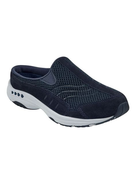 Traveltime Classic Clogs-$69 Comfortable Shoes For Women, Light Activities, Easy Spirit Shoes, Spirit Shoes, Clogs Style, Best Walking Shoes, Blue Suede Shoes, Most Comfortable Shoes, Easy Spirit