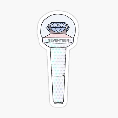 Caratbong Drawing, Txt Lightstick Drawing, Kpop Lightstick Drawing, Seventeen Lightstick Drawing, Carat Lightstick, Seventeen Tattoo Ideas, Svt Lightstick, Seventeen Stickers Printable, Seventeen Lightstick Ver 3