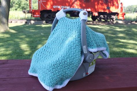 Car Seat Cover Pattern Free, Crochet Car Seat Cover, Car Seat Cover Pattern, Baby Car Seat Blanket, Crochet For Baby, Crochet Car, Car Seat Blanket, Infant Car Seat Cover, Baby Diy