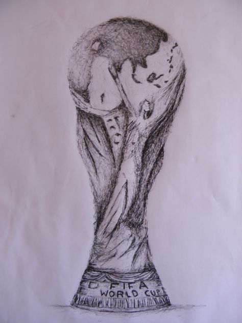 World cup trophy! World Cup Trophy Drawing, Trophy Sketch, World Cup Drawing, Rugby World Cup Trophy, Trophy Drawing, Monoprint Ideas, World Cup Draw, Soccer Trophy, World Cup Trophy