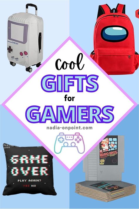 Here is a list of Cool Geek Stuff for gamers, They will make the best gifts for gamers boyfriend, husband, brother or your guy friend. They will also make a great gift for your gamer girlfriend! Gift Ideas for gamers for men | gift ideas of teen gamers | small gift ideas for gamers. #geek #nerd #cool #fun #stuff #gamers #videogames #cute #gaming Discover the perfect digital gift for any occasion! Whether it's a digital art masterpiece, an e-book gem, a music album, an online course voucher, or a Diy Gifts For Gamers, Gamer Essentials, Gift Ideas For Gamers, Gifts For Gamer Boyfriend, Gamer Girlfriend, 4th Year Anniversary Gifts, Girlfriend Gift Ideas, Small Gift Ideas, Men Gift Ideas